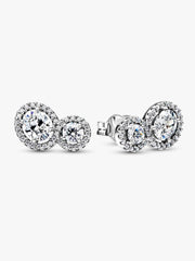 FINAL SALE - Embracing Halo Stud Earrings Sterling silver