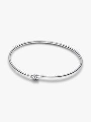 FINAL SALE - Pandora Nova Sterling Silver Lab-grown Diamond Open Bangle 0.25 ct TW, Sterling silver