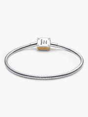 Disney Princess Storybook Lab-grown Diamond Snake Chain Bracelet 0.012 ct TW, Sterling silver, 14k gold plating
