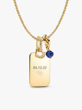 September Engravable Dangle Charm Necklace Set 3 Quantity