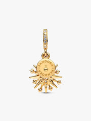 Sparkling Firework Double Dangle Charm 14k gold plating