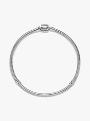 Pandora Moments Barrel Clasp Snake Chain Bracelet Sterling silver