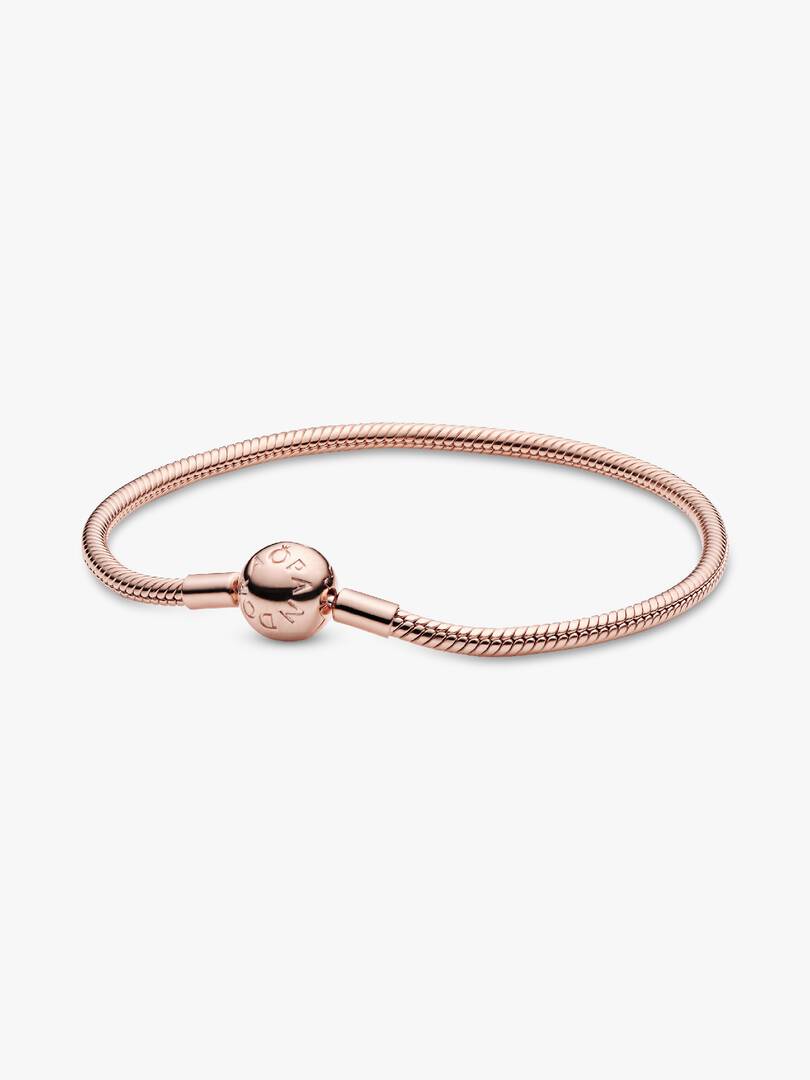 Moments Snake Chain Bracelet 14k rose gold plating