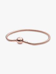 Moments Snake Chain Bracelet 14k rose gold plating