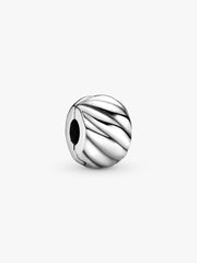 Polished Feathered Clip Charm Sterling silver