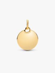 Surfing Round Tag Dangle Charm 14k gold plating