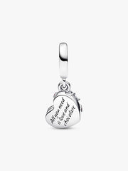 FINAL SALE - Openable Heart Chocolate Gift Box Dangle Charm Sterling silver
