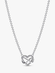 Sparkling Infinity Heart Collier Necklace Sterling silver