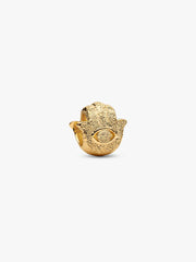 Textured Hamsa Hand Mini Charm 14k gold plating