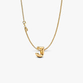 Letter J Charm Necklace 2 Quantity