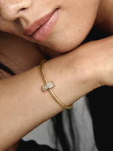 Clear Pavé Clip Charm 14k gold plating