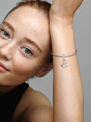 Baby Bottle and Shoes Dangle Charm Sterling silver