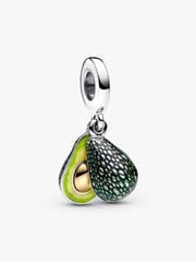 Avocado Double Dangle Charm Sterling silver, 14k gold plating
