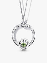 August Birthstone Eternity Circle O Pendant Set 3 Quantity