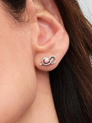 Infinity Knot Stud Earrings Sterling silver