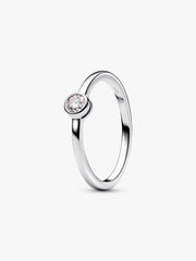 Pandora Era Bezel Sterling Silver Lab-grown Diamond Ring 0.15 ct TW, Sterling silver