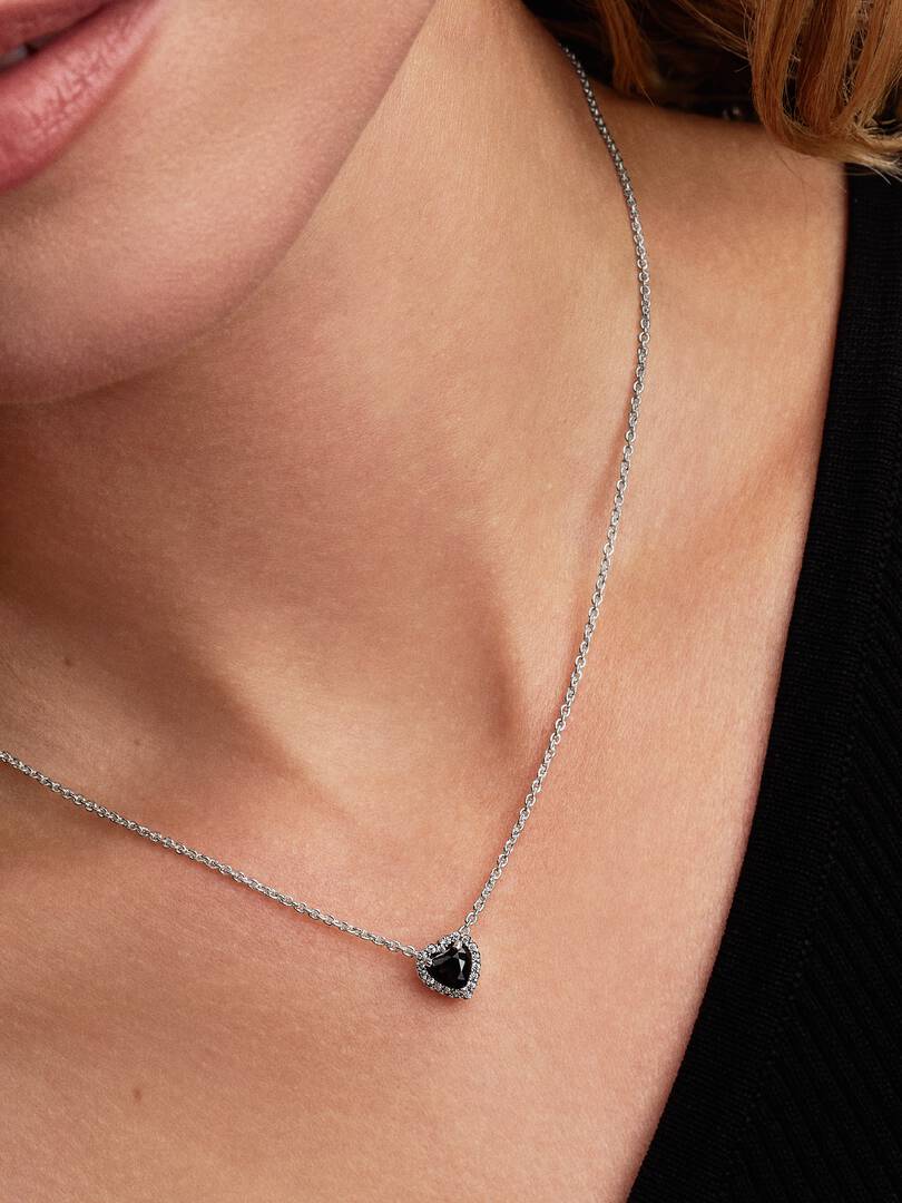 Elevated Heart Collier Necklace Sterling silver