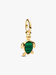 Green Turtle Mini Dangle Charm 14k gold plating