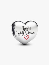 Engravable You're My Person Heart Charm Sterling silver