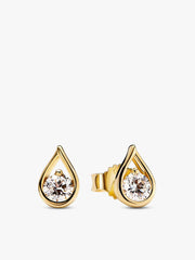 Pandora Infinite Lab-grown Diamond Necklace and Earrings Set 0.75 carat tw 14k Gold 2 Quantity