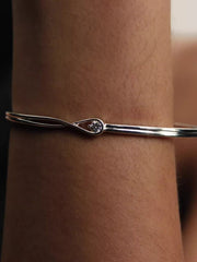 Pandora Infinite Sterling Silver Lab-grown Diamond Bangle 0.15 ct TW, Sterling silver