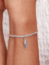 FINAL SALE - Skier Dangle Charm Sterling silver