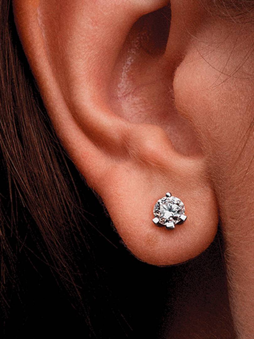 FINAL SALE - Pandora Nova 14k White Gold Lab-grown Diamond Earrings 1.00 ct TW, 14k white gold