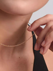 Pandora Era Figaro Chain Necklace 14k gold