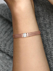 FINAL SALE - Pandora Reflexions™ Multi Snake Chain Bracelet Sterling silver, 14k rose gold plating