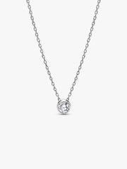 Pandora Era Bezel Sterling Silver Lab-grown Diamond Pendant Necklace 0.25 ct TW, Sterling silver