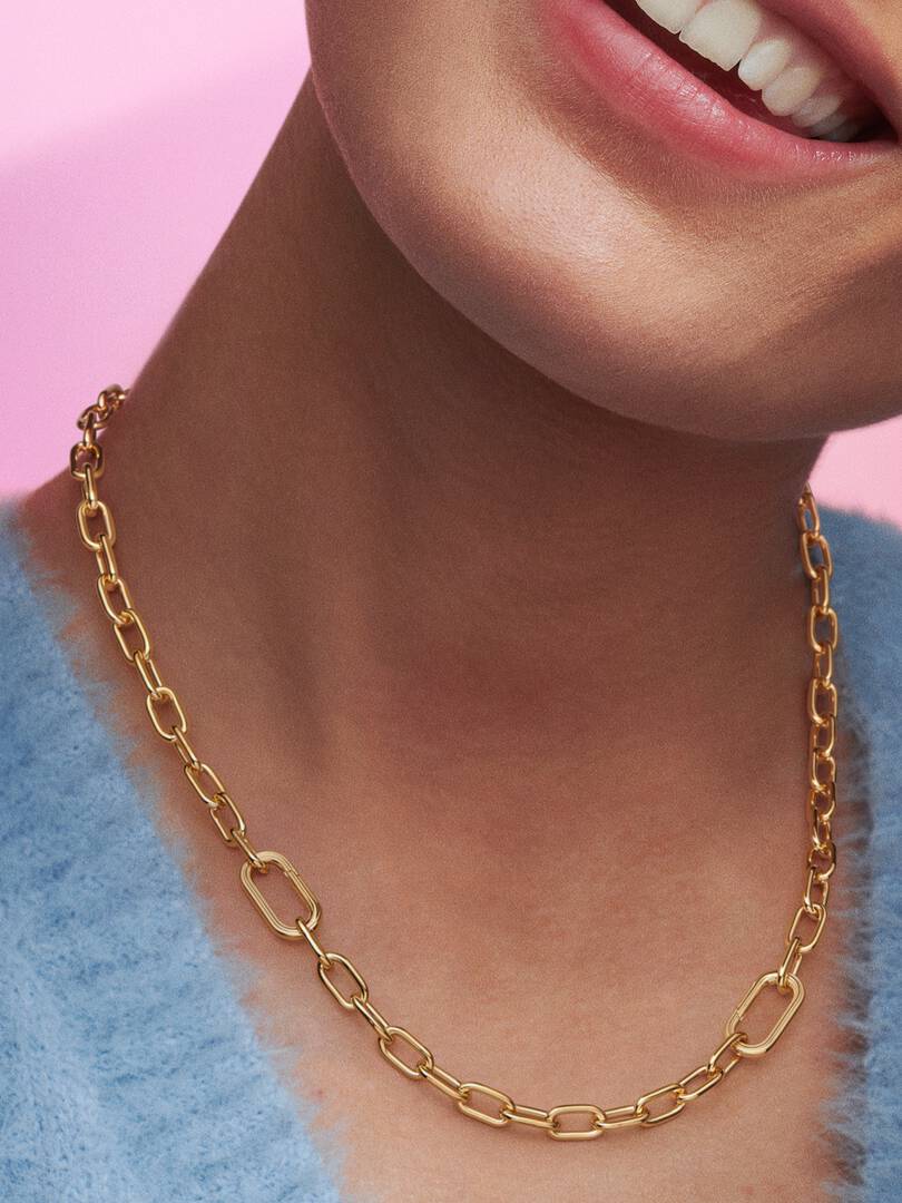 Pandora ME Small-Link Chain Necklace 14k gold plating