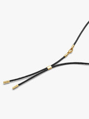 Pandora Talisman Recycled Polyester Cord Necklace 14k gold plating