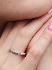Pandora ME Pavé & White Dual Ring Sterling silver