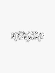 Knotted Hearts Ring Sterling silver