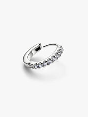 Pandora Era Lab-Grown Diamond Pavé Hoop Earrings 0.12 ct TW, 14k white gold