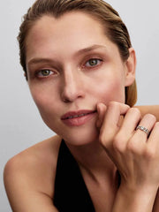 Heart Cuban Chain Ring Sterling silver