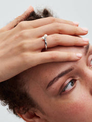 FINAL SALE - Duo Treated Freshwater Cultured Pearls Ring Sterling silver