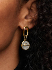 FINAL SALE - Sunrise Medallion Charm 14k gold plating