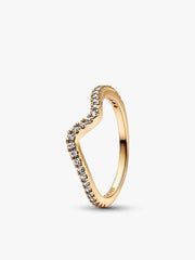 Sparkling Eternity and Wave Ring Set 2 Quantity