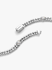Heart Cuban Chain Bracelet Sterling silver