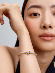 Snake Clasp & Chain Bracelet Sterling silver, 14k gold plating