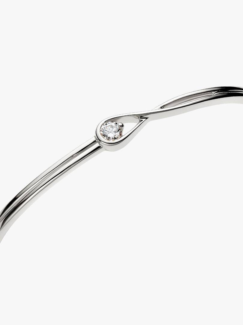 FINAL SALE - Pandora Infinite 14k White Gold Lab-grown Diamond Bangle 0.25 ct TW, 14k white gold