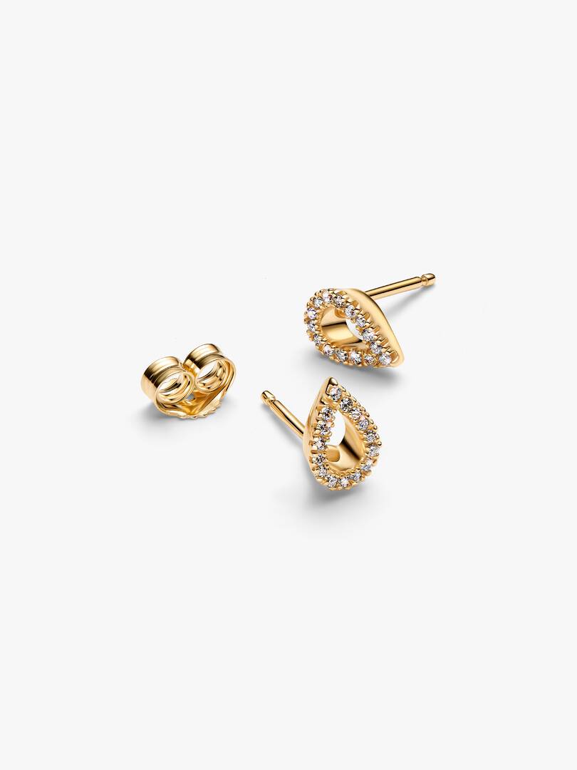Pandora Infinite Lab-grown Diamond Pavé Stud Earrings 0.16 ct TW, 14k gold