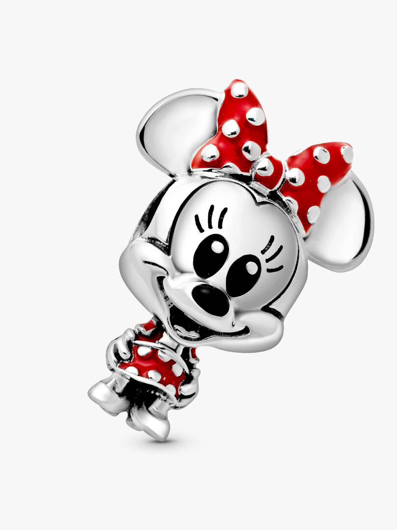 Disney Minnie Mouse Dotted Dress & Bow Charm Sterling silver