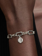 FINAL SALE - Engravable Mini Medallion Charm Sterling silver