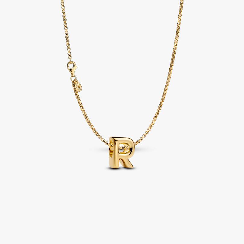 Letter R Charm Necklace 2 Quantity