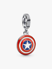 Marvel The Avengers Captain America Shield Dangle Charm Sterling silver