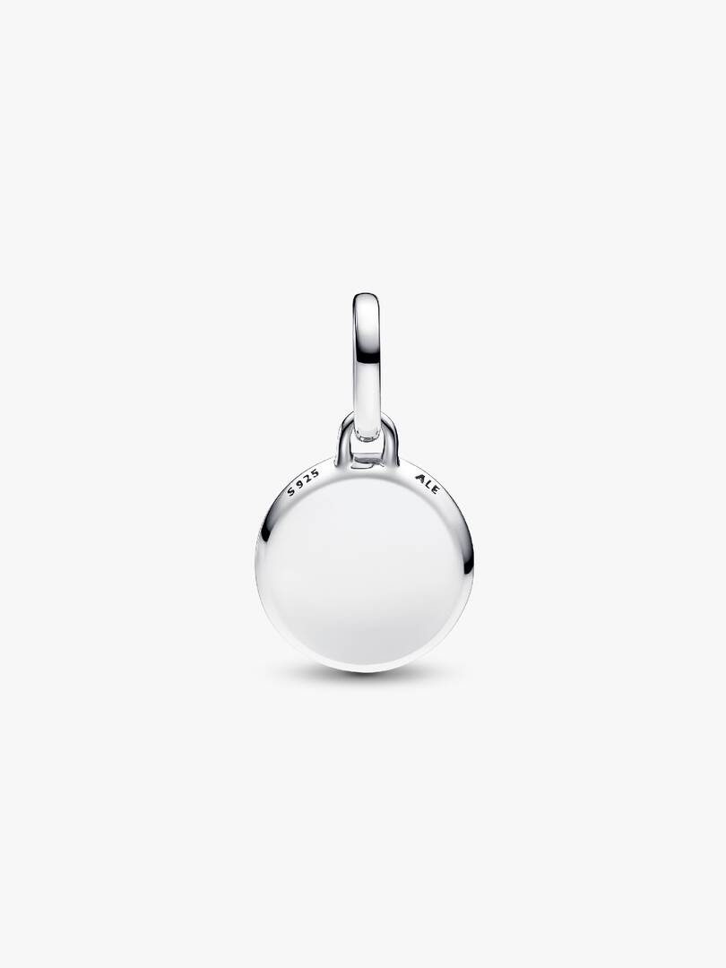 FINAL SALE - Red Murano Glass Engravable Mini Medallion Charm Sterling silver