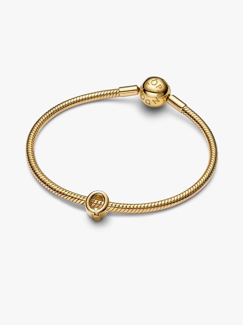 Letter Q Alphabet Charm 14k gold plating