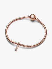 FINAL SALE - Letter I Script Alphabet Dangle Charm 14k rose gold plating